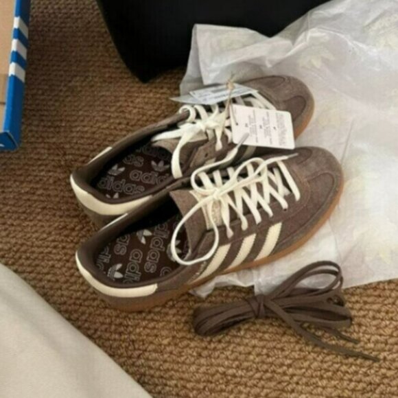 NWT Women's Adidas Handball Spezial Shoes Brown White - Picture 6 of 6